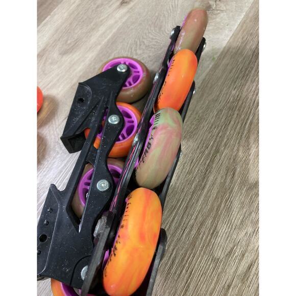 Roller Derby Inline Skate Replacement Wheels Pink Glitter Jelly - Picture 10 of 11